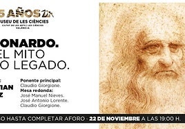 Anuncio de la jornada sobre Leonardo da Vinci.