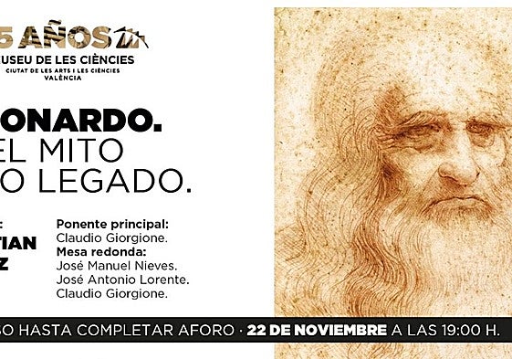 Anuncio de la jornada sobre Leonardo da Vinci.