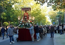 La talla del Ecce Homo, ya restaurada, en Picanya.