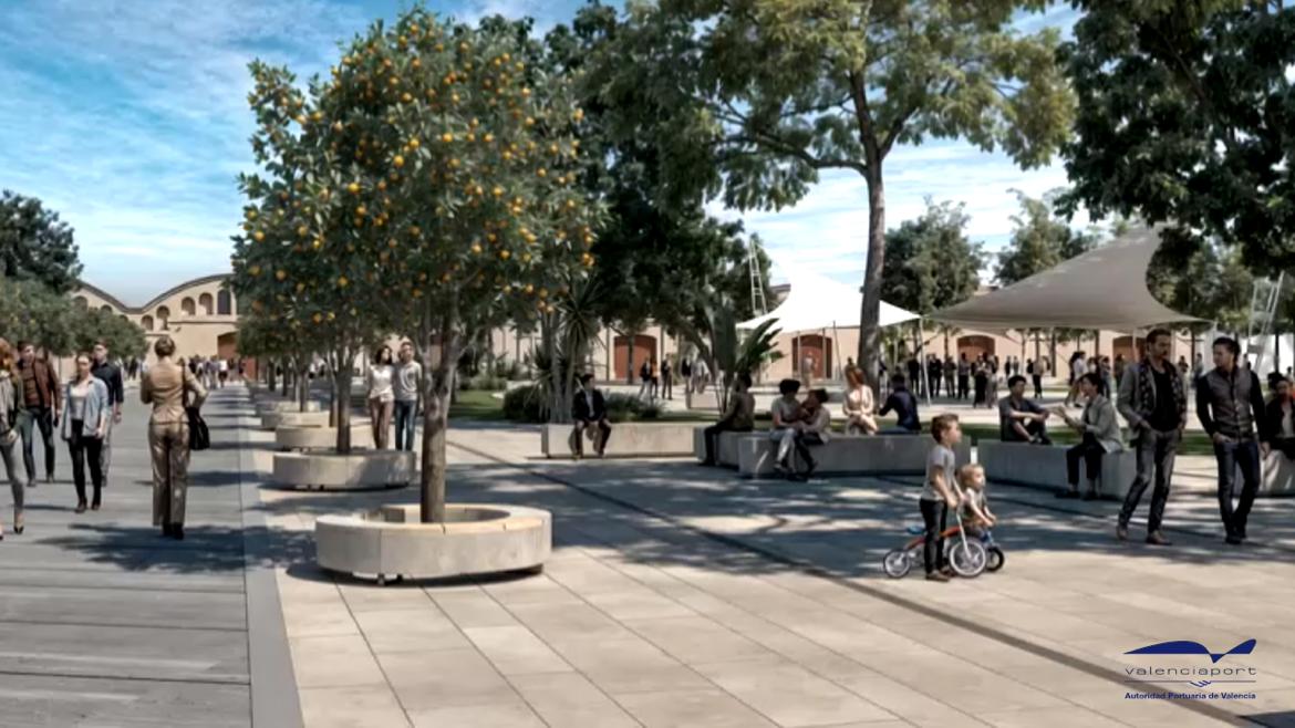 Imagen secundaria 1 - Las obras de remodelación del entorno de los tinglados de Gandia durarán un año