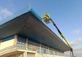 Inicio de los trabajos de reparación.