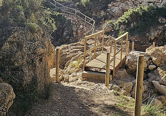 Zona recuperada en un paraje de Chera.