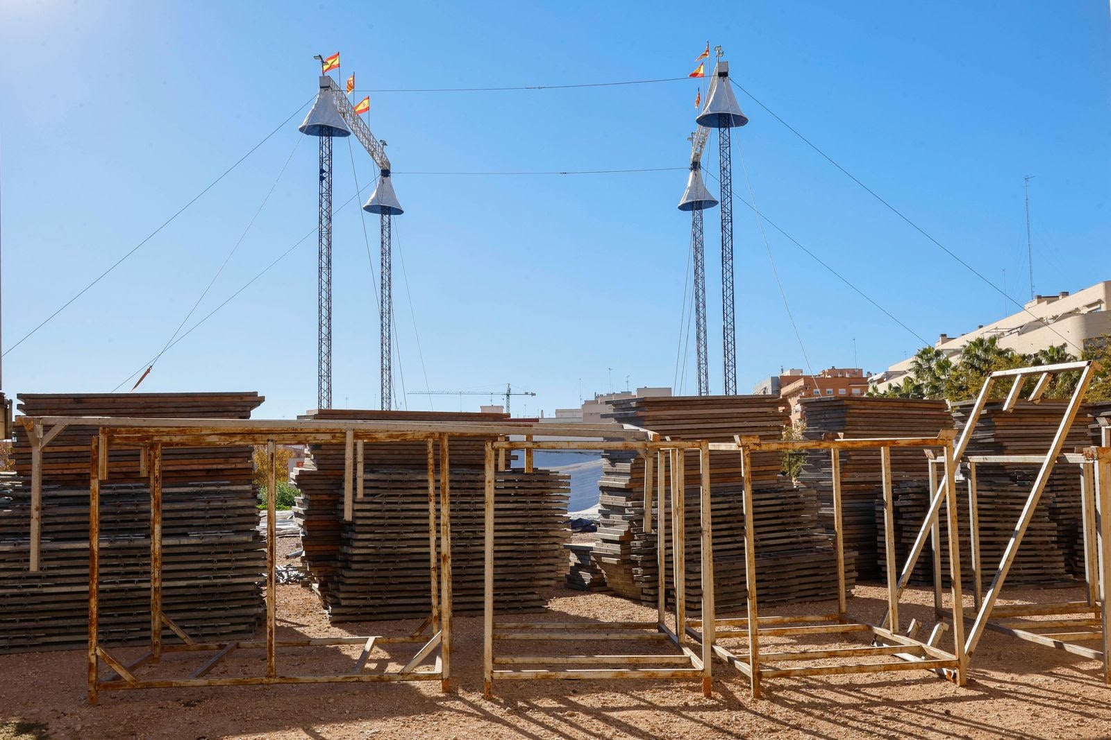 Fotos del solar donde iba a montar el Circ de Nadal en Valencia