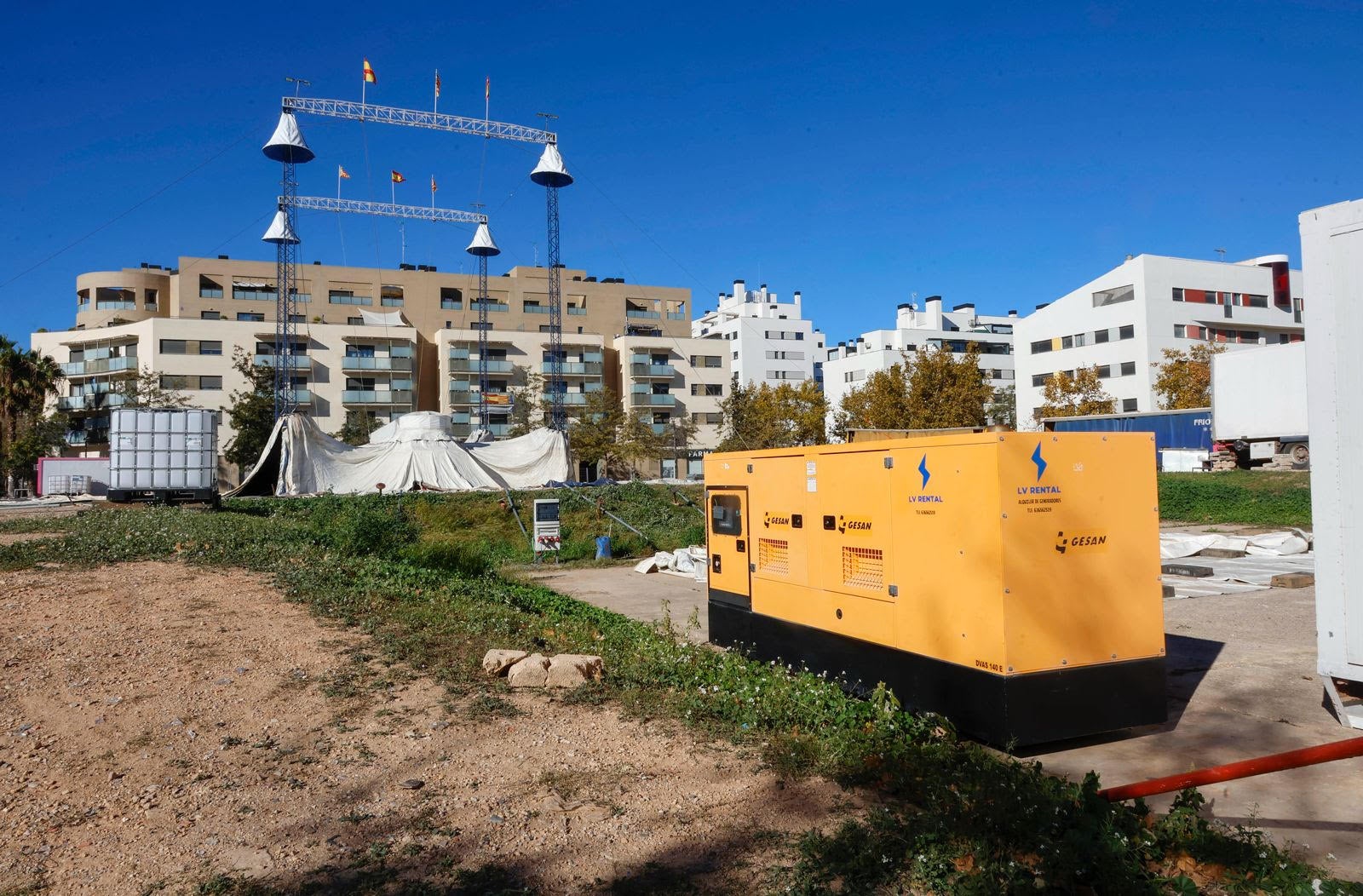 Fotos del solar donde iba a montar el Circ de Nadal en Valencia