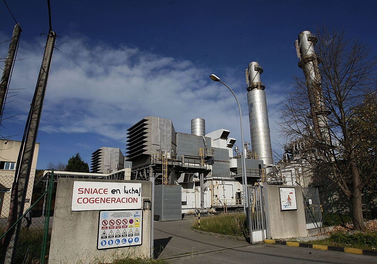 Planta de cogeneración en Torrelavega, en diciembre de 2016.