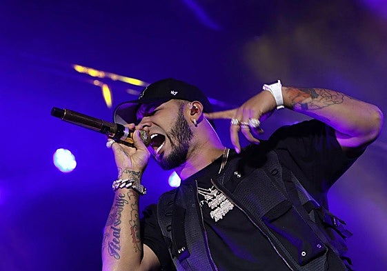 Anuel AA en concierto, imagen de archivo.