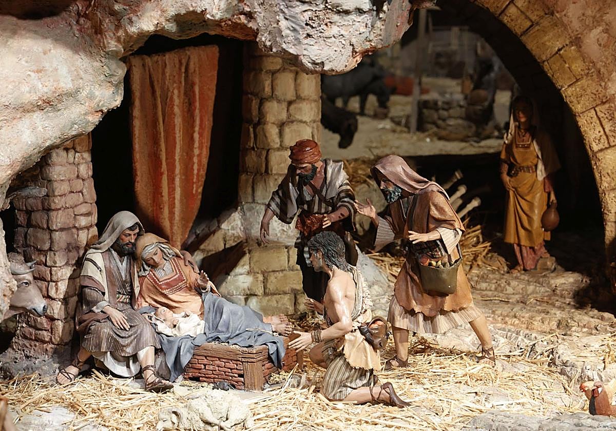 Puerto de El Cairo, en el belén monumental de la Fundación Bancaja.