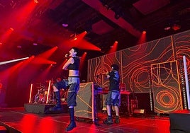 Delaporte durante el cierre de su 'Déjate Querer Tour' en Valencia.