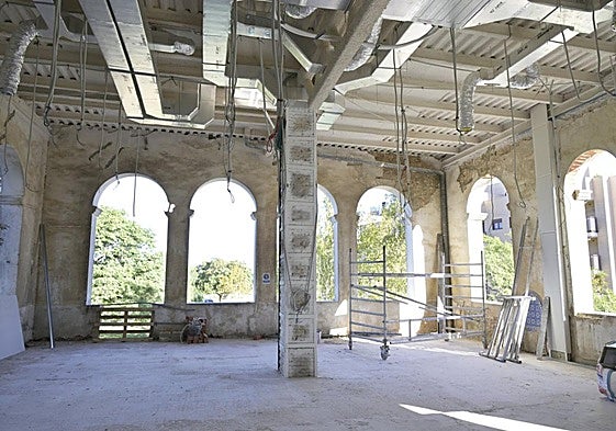 Obras en el interior del complejo.
