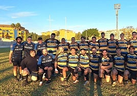 La plantilla de Denia Barbarians antes del encuentro