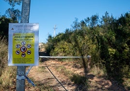 Un indicativo de la zona de cuarentena en Cataluña.