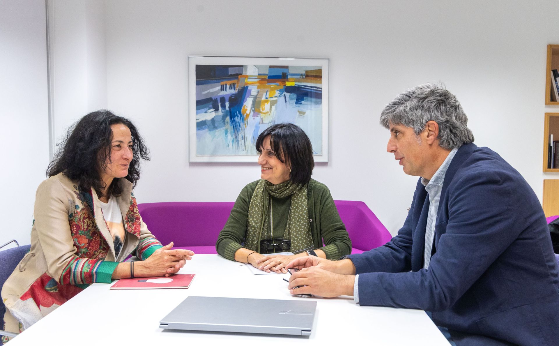 Gloria Espuig, Marina Sender y Pablo Peñín.