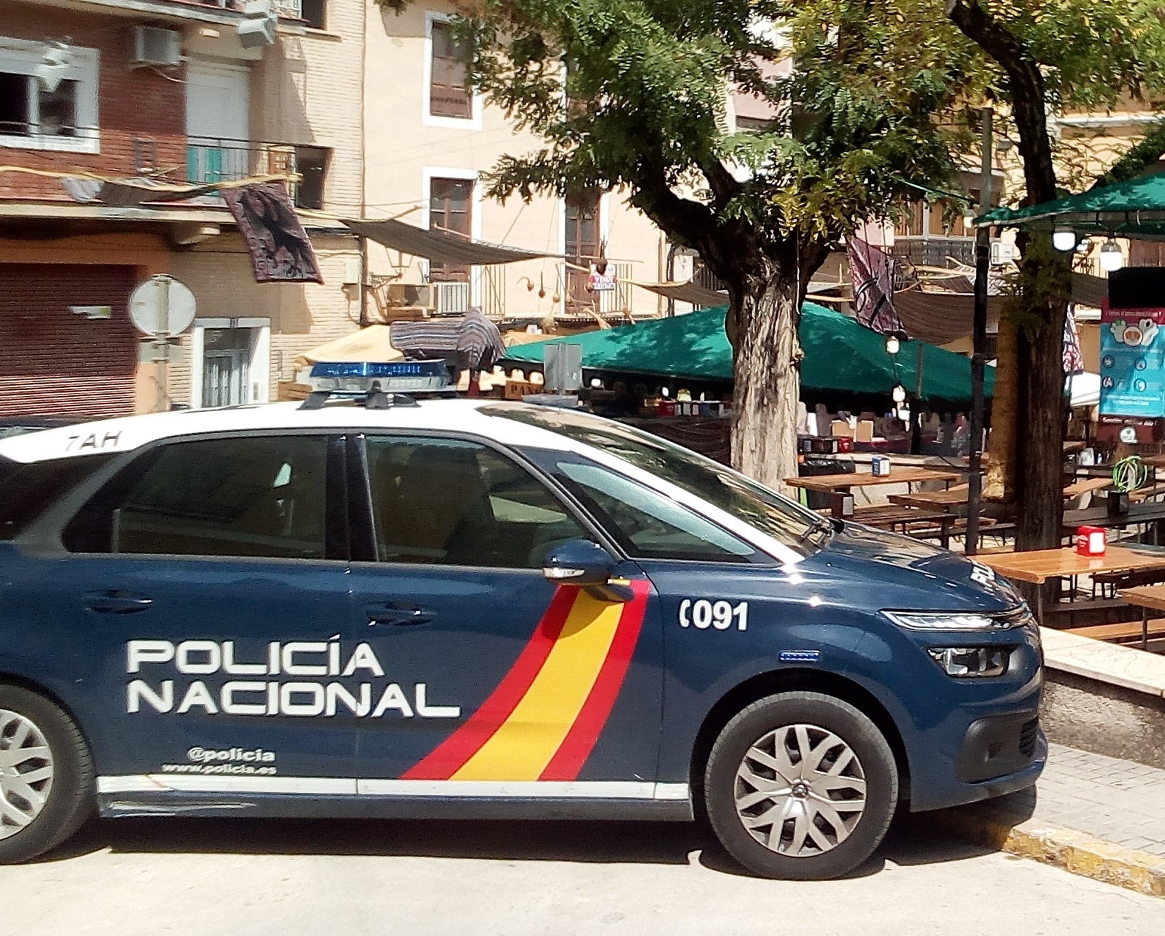 Vehículo de la Policía Nacional de la Comisaría de Xàtiva.