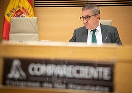 Rovira, durante la comisión de investigación sobre la dana del Congreso.