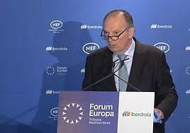 José Vicente Morata, durante el desayuno organizado por Forum Europa.