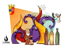 Boceto de la falla que se plantará en Zarra.