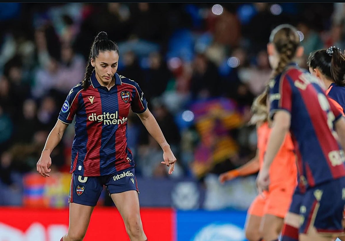 Gema Soliveres, en el partido contra el Barça femenino.