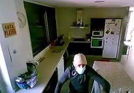 Uno de los ladrones, captado por una cámara en uno de los chalés asaltados.