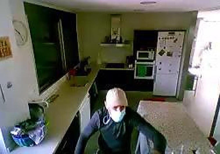 Uno de los ladrones, captado por una cámara en uno de los chalés asaltados.