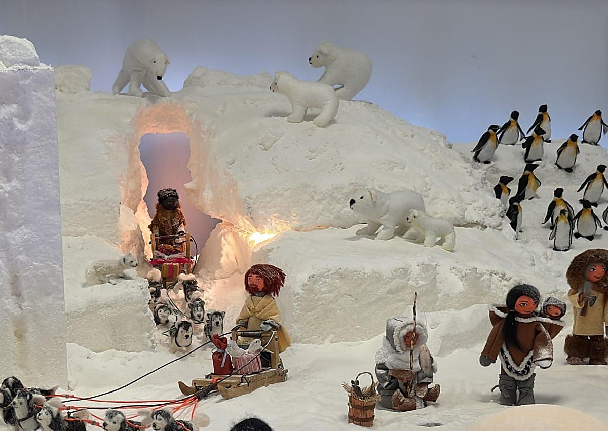 Imagen secundaria 1 - Belén hecho con terrones de azúcar de la falla Chiva-Francisco de Llanos.