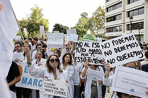 Huelga de médicos en Valencia el pasado 3 de octubre.