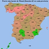 Precio del diésel a fecha 4 de diciembre de 2025.