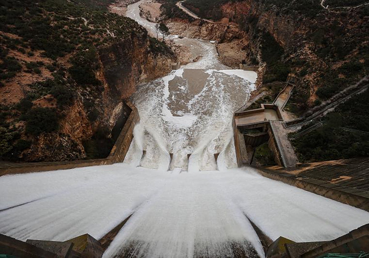 La presa de Forata, tras las obras de reparación de Forata después de la dana.