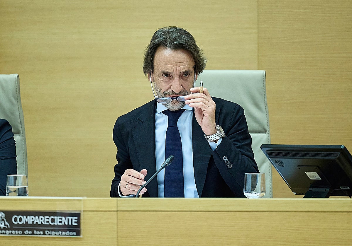 José Manuel Cuenca, jefe de gabinete de Mazón, durante su comparecencia en el Congreso.