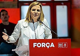 Pilar Bernabé en un acto del PSOE.