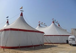 Carpas del Circ de Nadal, en Benicalap.