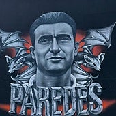 Mural dedicado al jugador Paredes.