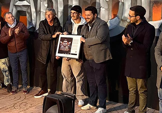 Acto oficial de la inauguración del mural.