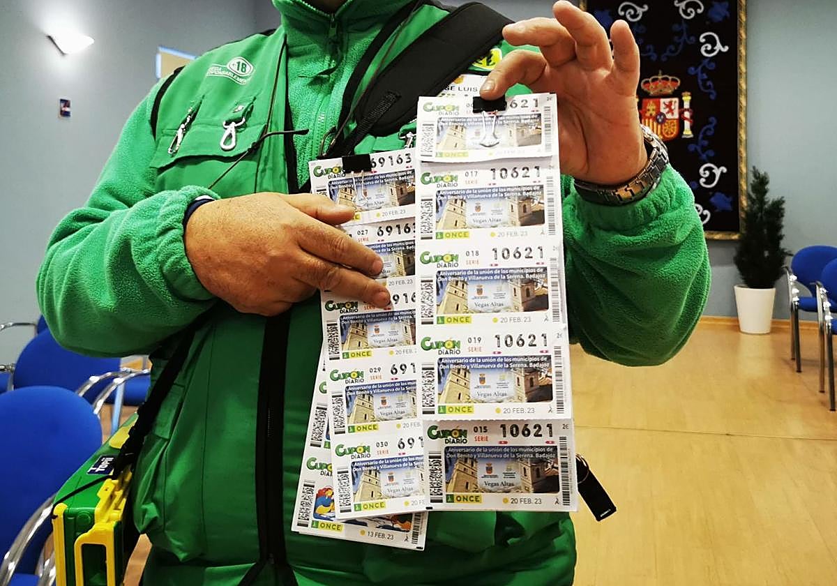 Venta de cupones de la ONCE.