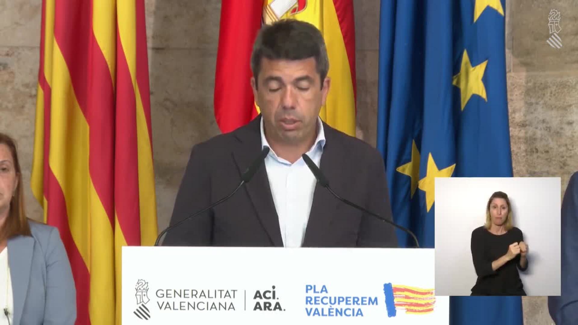 Mazón lamenta que la comisión mixta con el Gobierno "brille por su ausencia" para Valencia