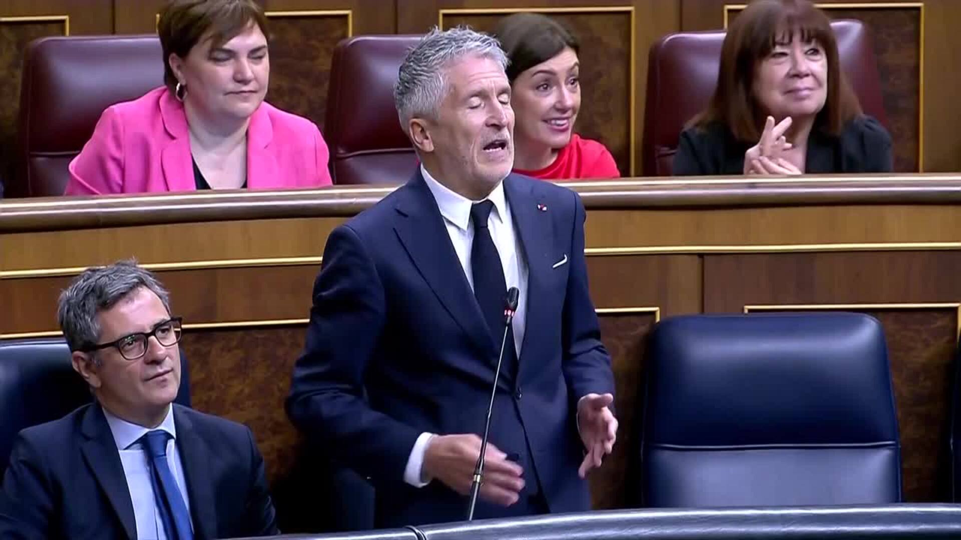 PP acusa a Interior de "blanquear las cloacas del PSOE" y Marlaska defiende su trabajo