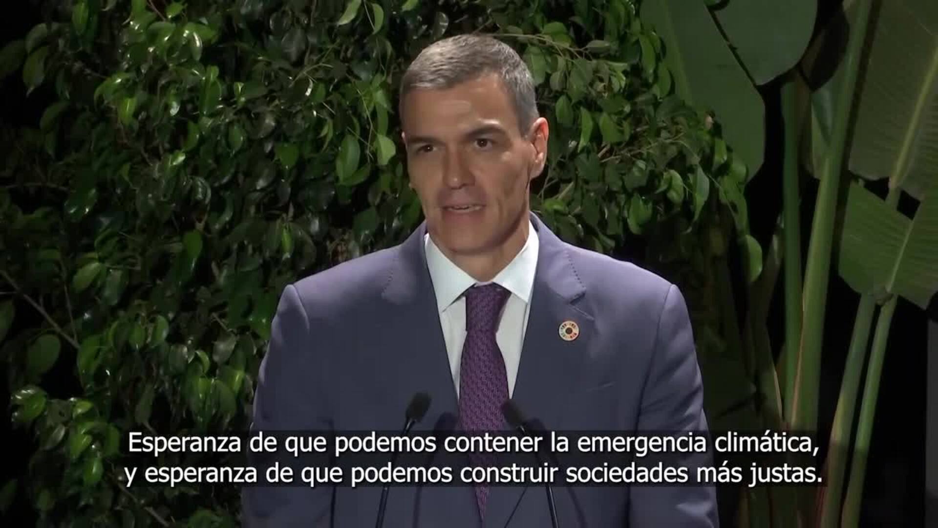 Sánchez alerta de que el desarrollo sostenible está en riesgo por recortes en financiación
