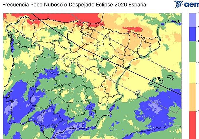 Mapa de frecuencia de nubosidad.