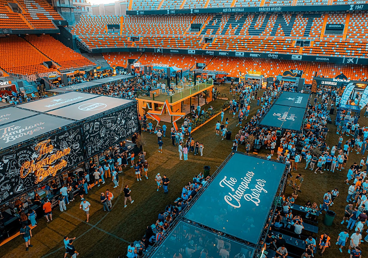 La Champions que sí vuelve a Mestalla: más de 100 millones facturados y mil hamburgueserías en lista de espera