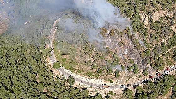 Estabilizado el incendio forestal de Serra