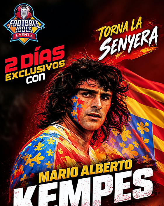 Valencia rendirá homenaje a Mario Alberto Kempes en dos jornadas exclusivas junto a la afición