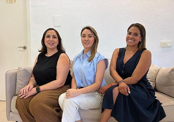 Lydia Leal, Andreina Meri y Marcela Restrepo
