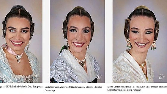 Compromís exige que se retiren las polémicas fotos oficiales de las candidatas a falleras mayores de Valencia 2027