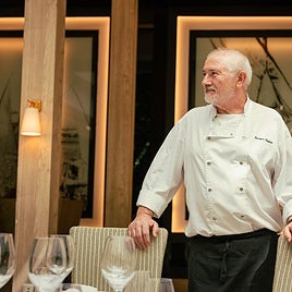 Enrique Paños, retratado en su restaurante de Madrid.