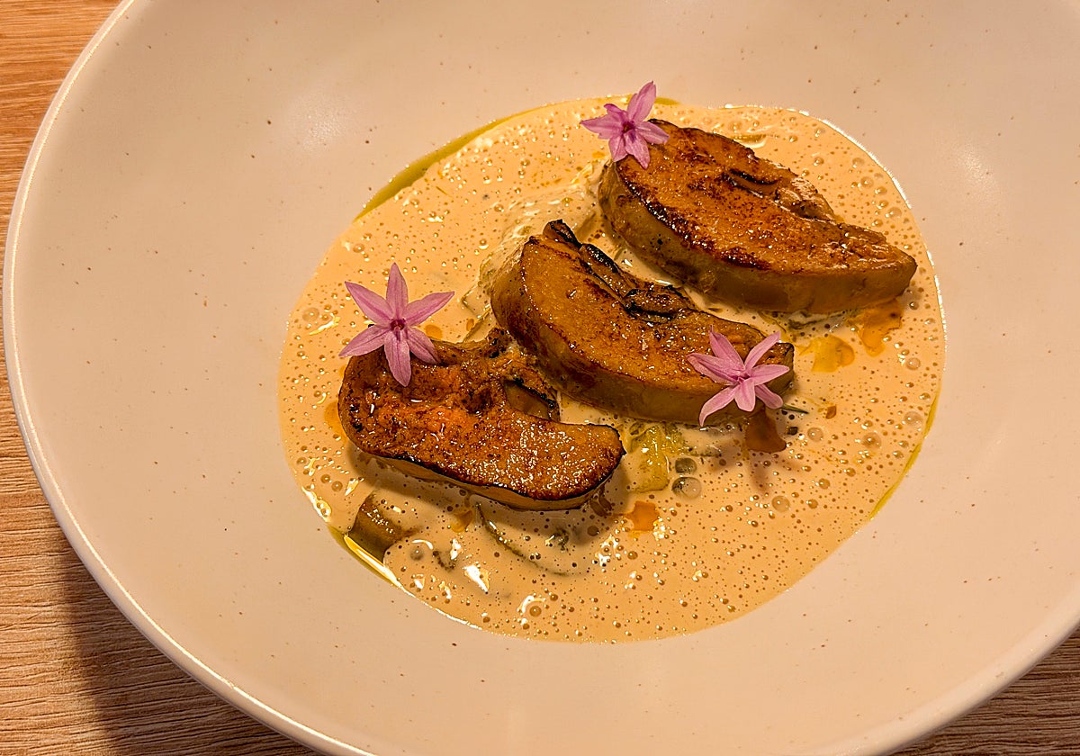 El foie al ajillo cabañil de Plëgat