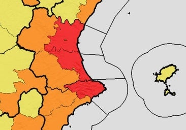 Consulta los municipios que están en riesgo rojo este miércoles por calor extremo en la Comunitat
