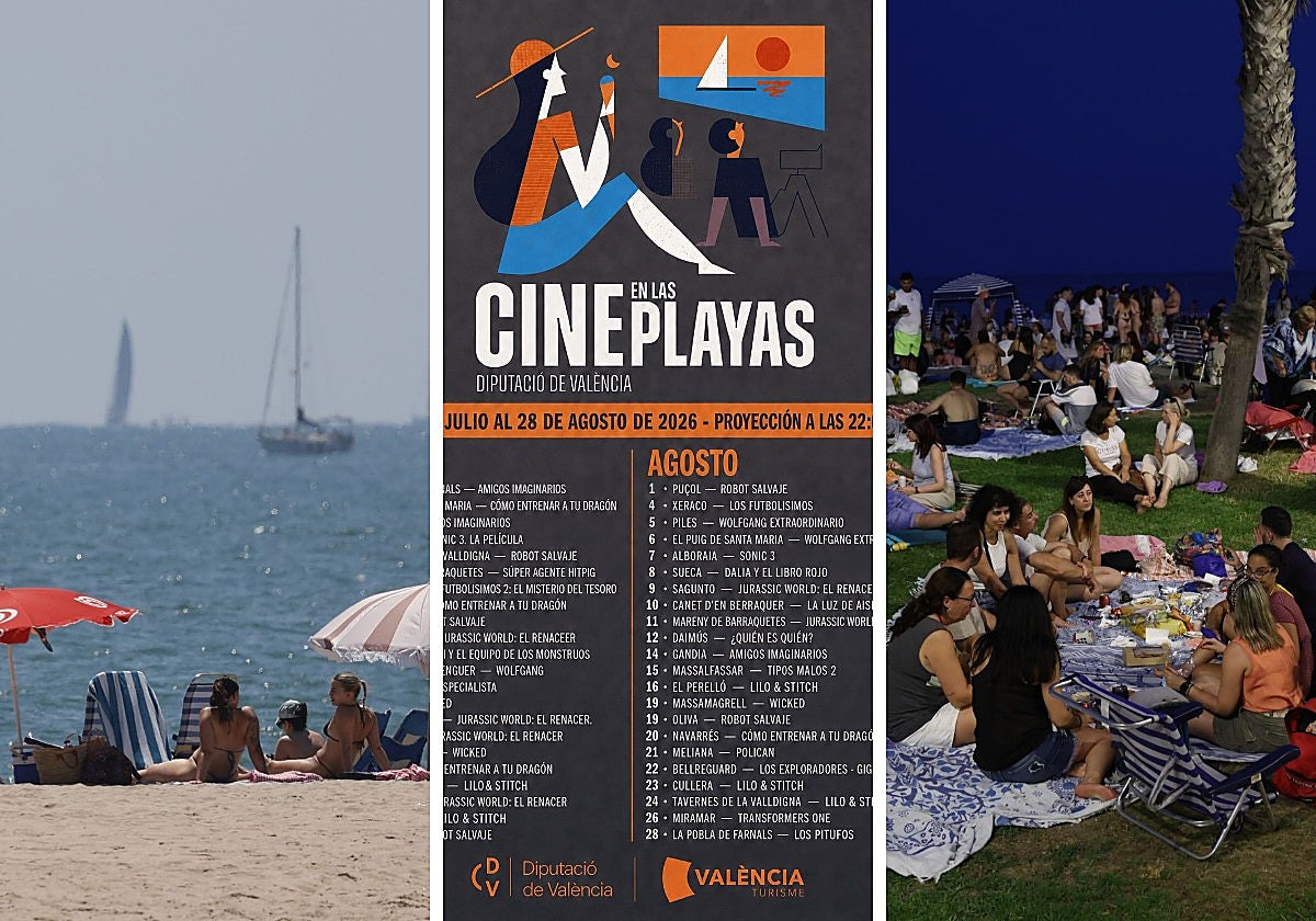Valencia en verano: un domingo 26 de julio entre olas, cine al aire libre y cenas nocturnas junto al Mediterráneo