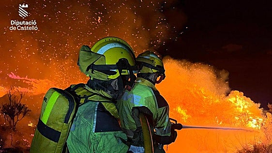Declarado un incendio forestal en Aras de los Olmos