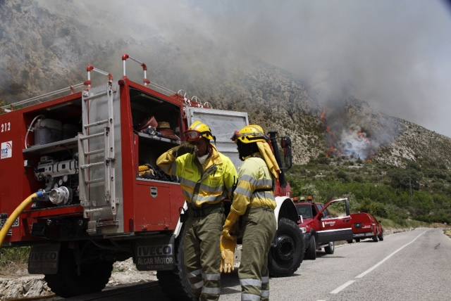 Incendio en Vall d&#039;Ebo