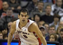José Manuel Calderón, durante un partido con los Raptors. / Warren Toda (Efe)