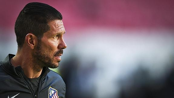 Simeone, durante un entrenamiento.